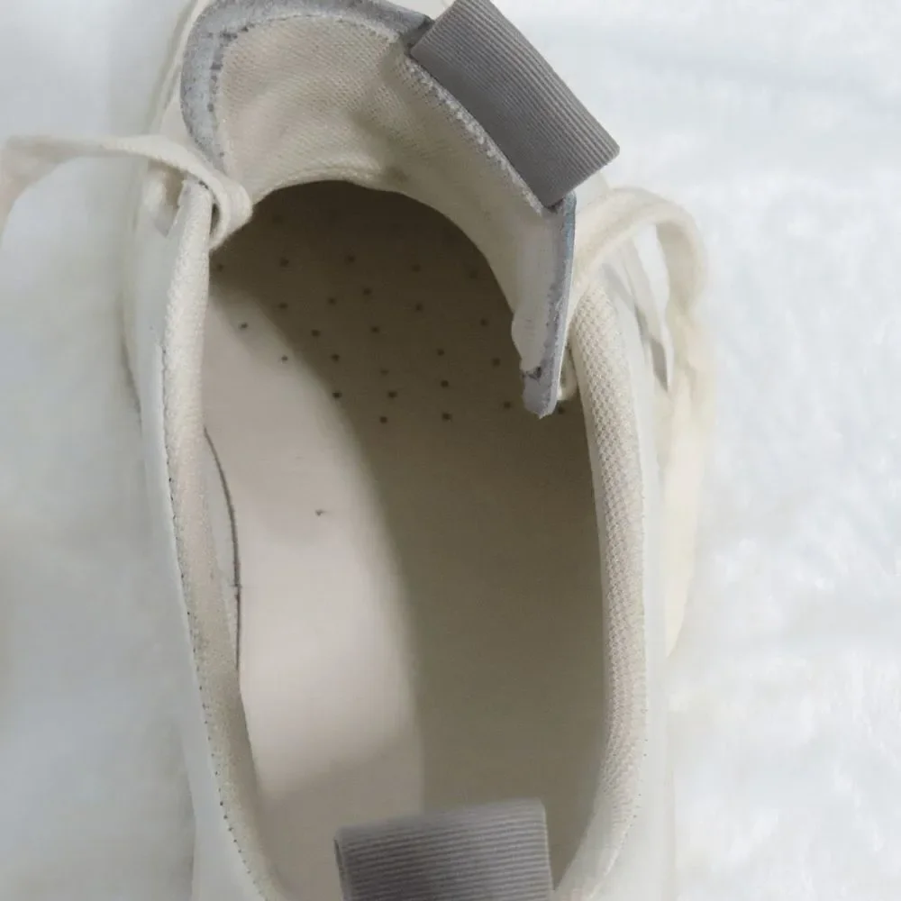 Via Spiga Women's Mae Platform Sneakers Milk White Leather Size 8 M